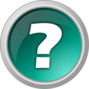 download Question Button clipart image with 315 hue color