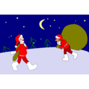 download Two Santas clipart image with 0 hue color