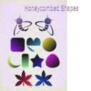 download Honeycombed Shapes clipart image with 225 hue color