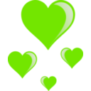 download Heart Cluster clipart image with 90 hue color