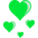 download Heart Cluster clipart image with 135 hue color