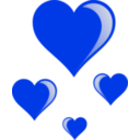 download Heart Cluster clipart image with 225 hue color