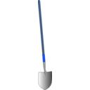 download Shovel clipart image with 180 hue color