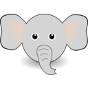 Funny Elephant Face Cartoon