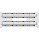 download Telco Punchdown Block clipart image with 180 hue color