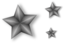 3 Metal Stars With Transparency