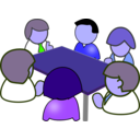 download Meeting clipart image with 225 hue color