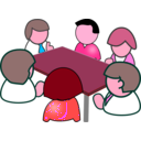download Meeting clipart image with 315 hue color