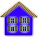 download Home3 Icon clipart image with 180 hue color