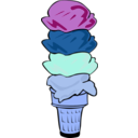 download Fast Food Desserts Ice Cream Cone Quad clipart image with 180 hue color