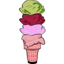 download Fast Food Desserts Ice Cream Cone Quad clipart image with 315 hue color