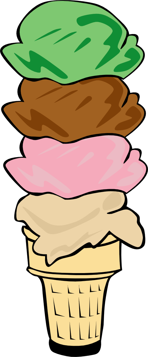Fast Food Desserts Ice Cream Cone Quad