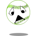 download Sad Baseball clipart image with 90 hue color