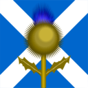 download Scottish Thistle And Flag clipart image with 315 hue color