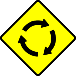 Caution Roundabout