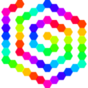 download 60 Hexagon Spiral clipart image with 45 hue color