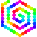 download 60 Hexagon Spiral clipart image with 135 hue color