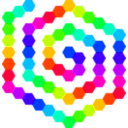 download 60 Hexagon Spiral clipart image with 225 hue color