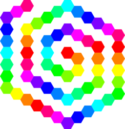 60 Hexagon Spiral