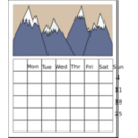 download Calendar clipart image with 180 hue color