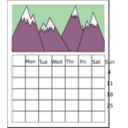 download Calendar clipart image with 270 hue color