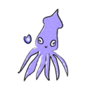 download Loving Squid clipart image with 315 hue color