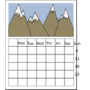 download Calendar clipart image with 0 hue color