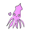download Loving Squid clipart image with 0 hue color