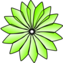 download Red Flower clipart image with 90 hue color