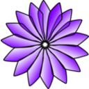download Red Flower clipart image with 270 hue color