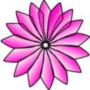 download Red Flower clipart image with 315 hue color