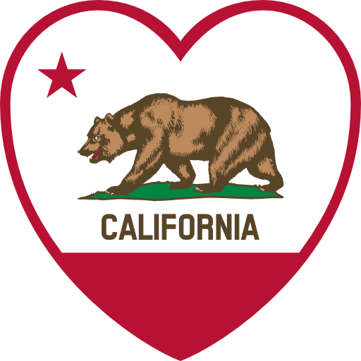 California Flag Heart