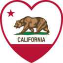 California Flag Heart