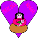 download Happy Day Mother clipart image with 270 hue color