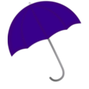 download Red Umbrella clipart image with 270 hue color