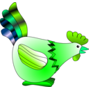download Rooster clipart image with 90 hue color