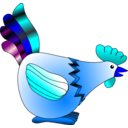 download Rooster clipart image with 180 hue color