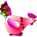 download Rooster clipart image with 315 hue color