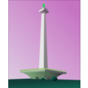 download Indonesia National Monument Monas clipart image with 90 hue color