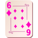 download Ornamental Deck 6 Of Diamonds clipart image with 315 hue color