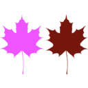 download Maple Leaves clipart image with 270 hue color