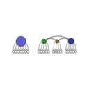 download Centralized Vs Decentralized clipart image with 45 hue color