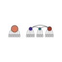 download Centralized Vs Decentralized clipart image with 180 hue color