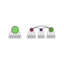 download Centralized Vs Decentralized clipart image with 270 hue color