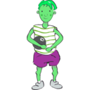 download Boy With A Ballon clipart image with 90 hue color