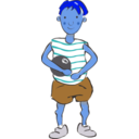 download Boy With A Ballon clipart image with 180 hue color
