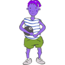 download Boy With A Ballon clipart image with 225 hue color