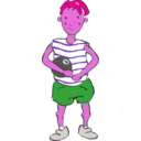 download Boy With A Ballon clipart image with 270 hue color
