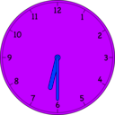 download Clock clipart image with 225 hue color