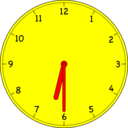 download Clock clipart image with 0 hue color